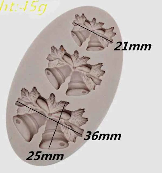 Campane di Natale. Exquisite Bell Silicone Mold. Stampo silicone