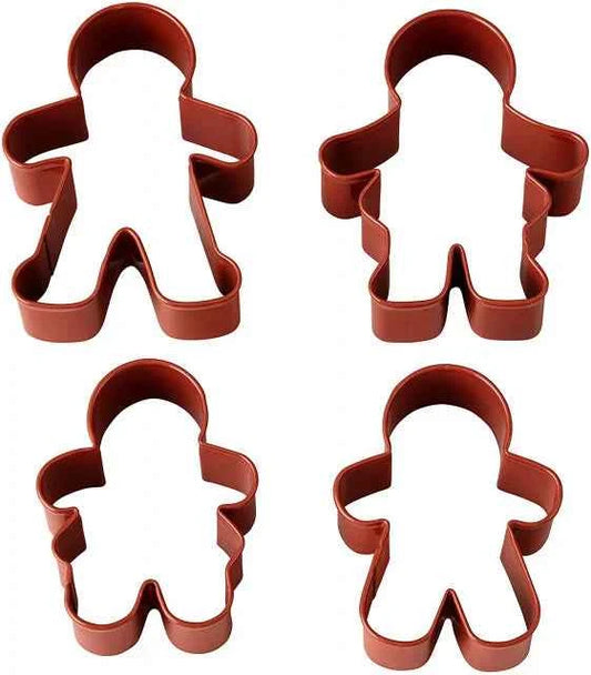 Famiglia Gingerbread Natale. Set di 4 Stampi