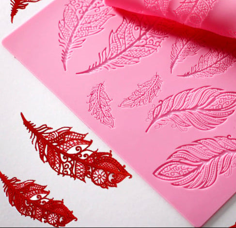 Large silicone mat with 26 Forest leaves. 32 x 32 cm mold. Bosco Natura line.