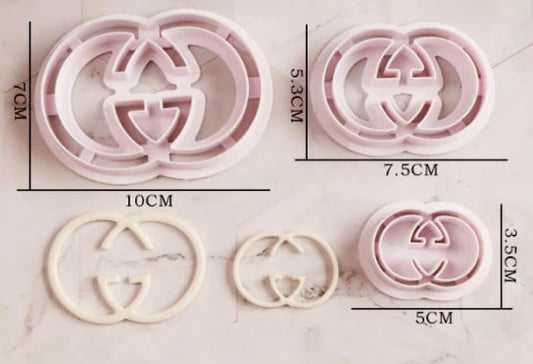 Large Versace Logo Griffe Cutter Mold. Set of 3 Molds