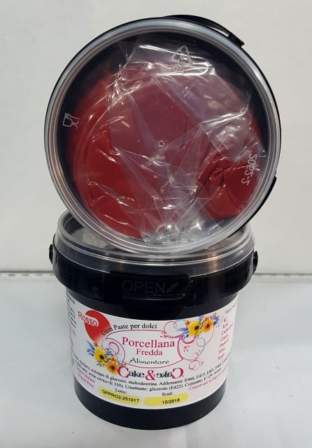 Edible White, Red, and Green Porcelain. Gum paste for making very fine, almost transparent petals! Gluten-free and GMO-free.