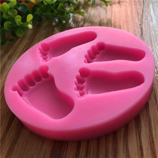 Baby Feet in 2 Sizes. Silicone Mold.