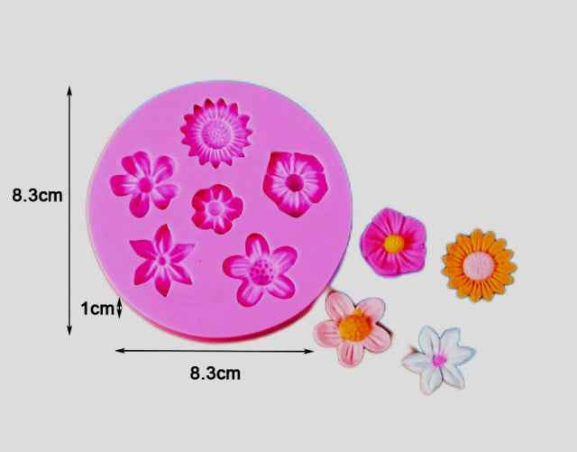 6 Fiori piccoli. Stampo in silicone