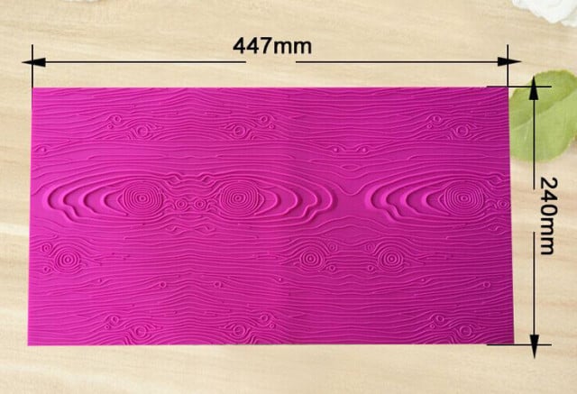 Wood Grain. Extra Large Silicone Mold. Edge: 447 x 240 mm.