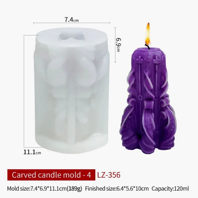 Vaso Artistico Decorato di 11.1 cm. Stampo in silicone anche per Candele - WORLD PRODUCTS SHOP