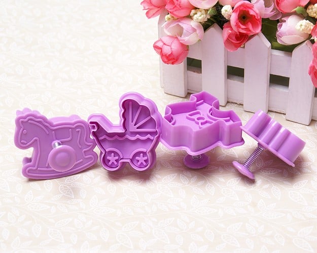 Nascita Neonato. Set 4 Stampi Tagliapasta