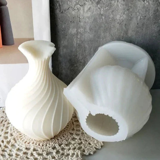 Grande Vaso a Spirale di 14 x 10 cm. Grande Stampo in silicone anche per Candele - WORLD PRODUCTS SHOP