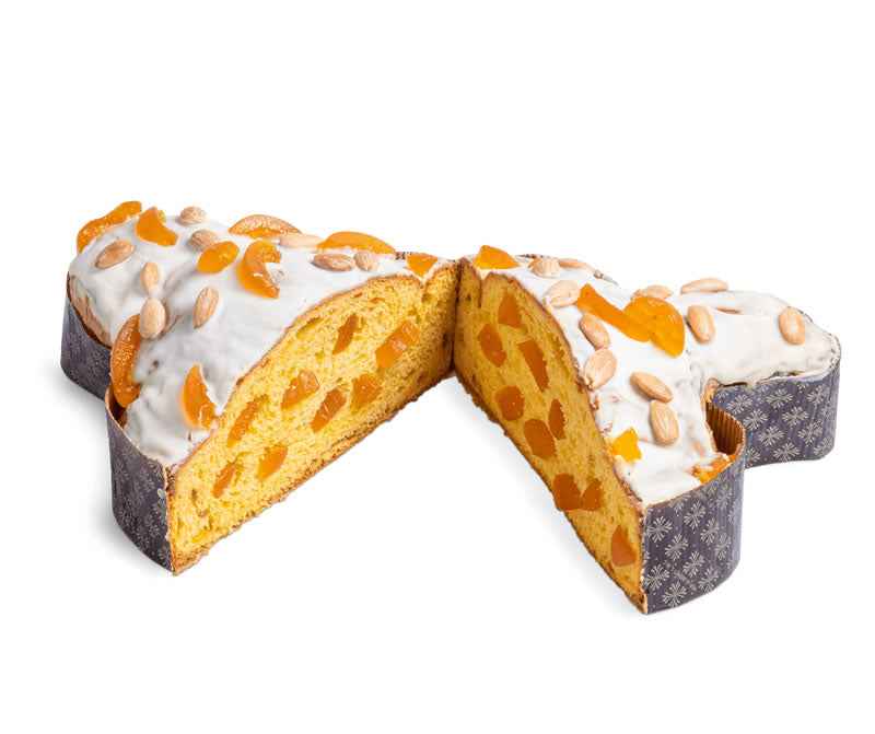 Colomba Dolce Pasquale cioccolato bianco e albicocca – lievitazione naturale – artigianale 750gr