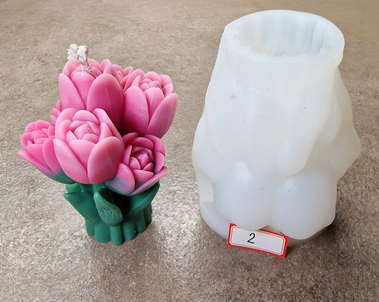Bouquet Tulipani 2. Stampo in silicone anche per Candele - WORLD PRODUCTS SHOP