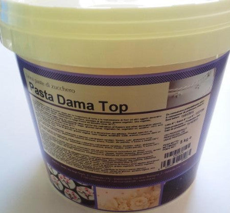 DAMA TOP 5 kg. White Sugar Paste for Covering. Gluten-Free. Irca