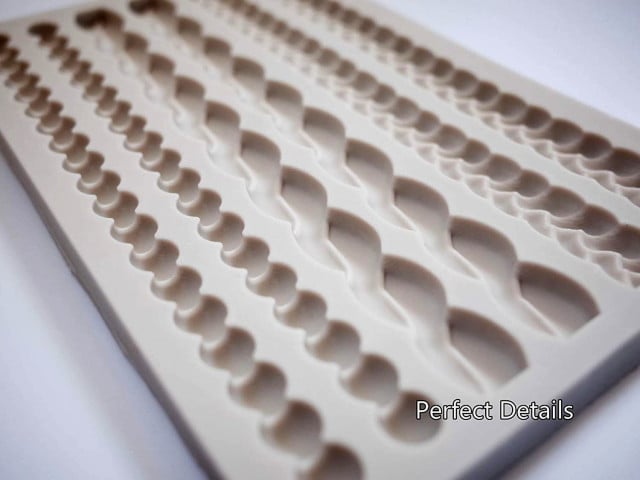 Single Pearl Edge 6 Rows. Silicone Mold