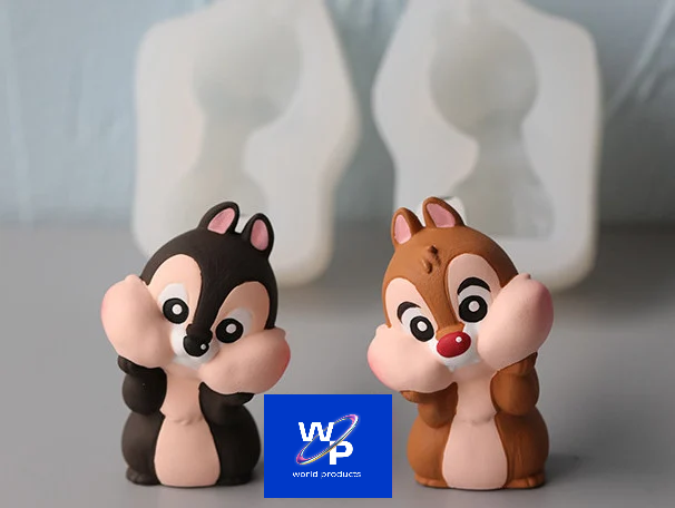 Scoiattolo inclinato a Dx. Stampo in silicone anche per Candele