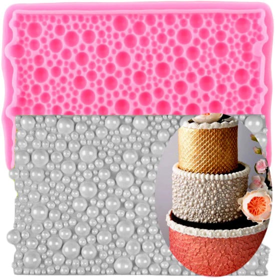 Spettacolare Bordo Perle. Stampo Bolle in silicone