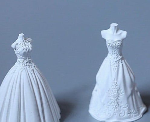 Abito da Sposa Principessa. Stampo in silicone anche per candele