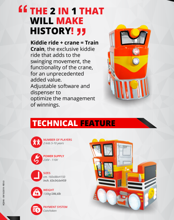 TRAIN CRANE. IL TRENINO CHE TRASPORTA UNA GRU.