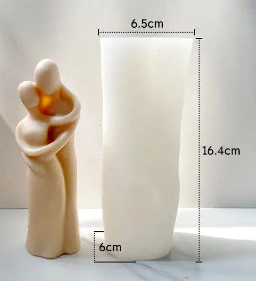 Innamorati con Donna Incinta e con Bambino. Set di 4 Stampi stilizzati in silicone anche per Candele - WORLD PRODUCTS SHOP