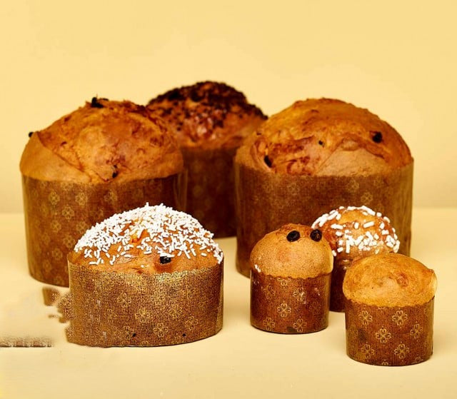 Disposable Tall Panettone Mold: 2 kg, 1 kg, 750 g, 500 g, 300 g, and 100 g