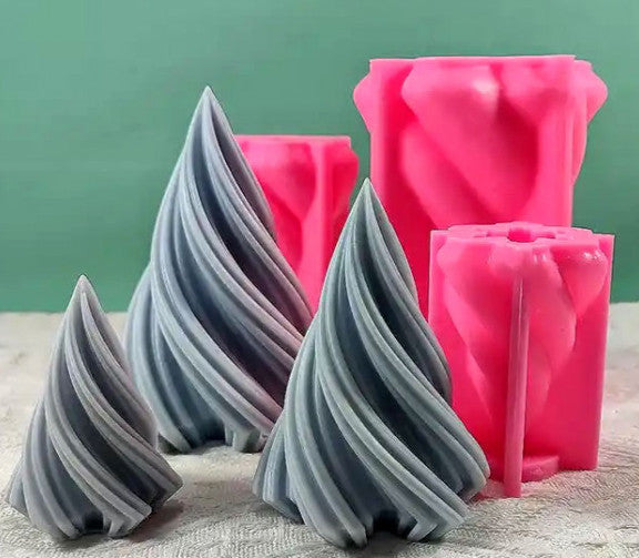 Grande Albero di Natale a Spirale in 3 dimensioni. Stampo in silicone anche per Candele - WORLD PRODUCTS SHOP