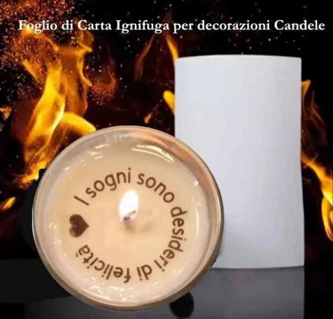 Fireproof Paper Sheet for Candle Decorations