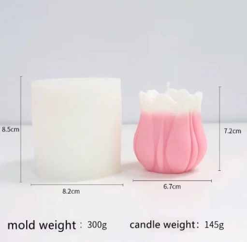 Tulipano di 7.2 cm. Stampo in silicone anche per Candele