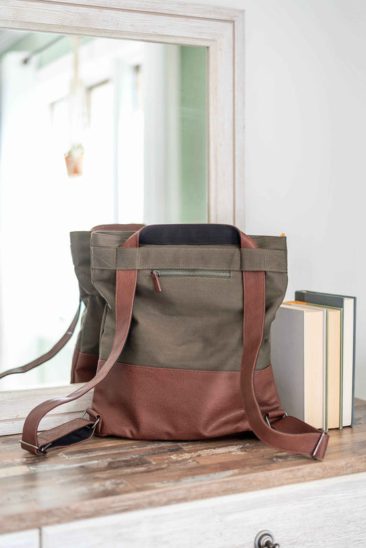 3-in-1 tote + backpack + crossbody - the ROCKAWAY
