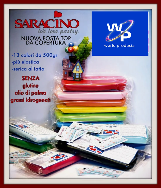 SARACINO TOP 250-500 GR.COPERTURA TORTE CAKE DESIGN.PASTA DI ZUCCHERO.