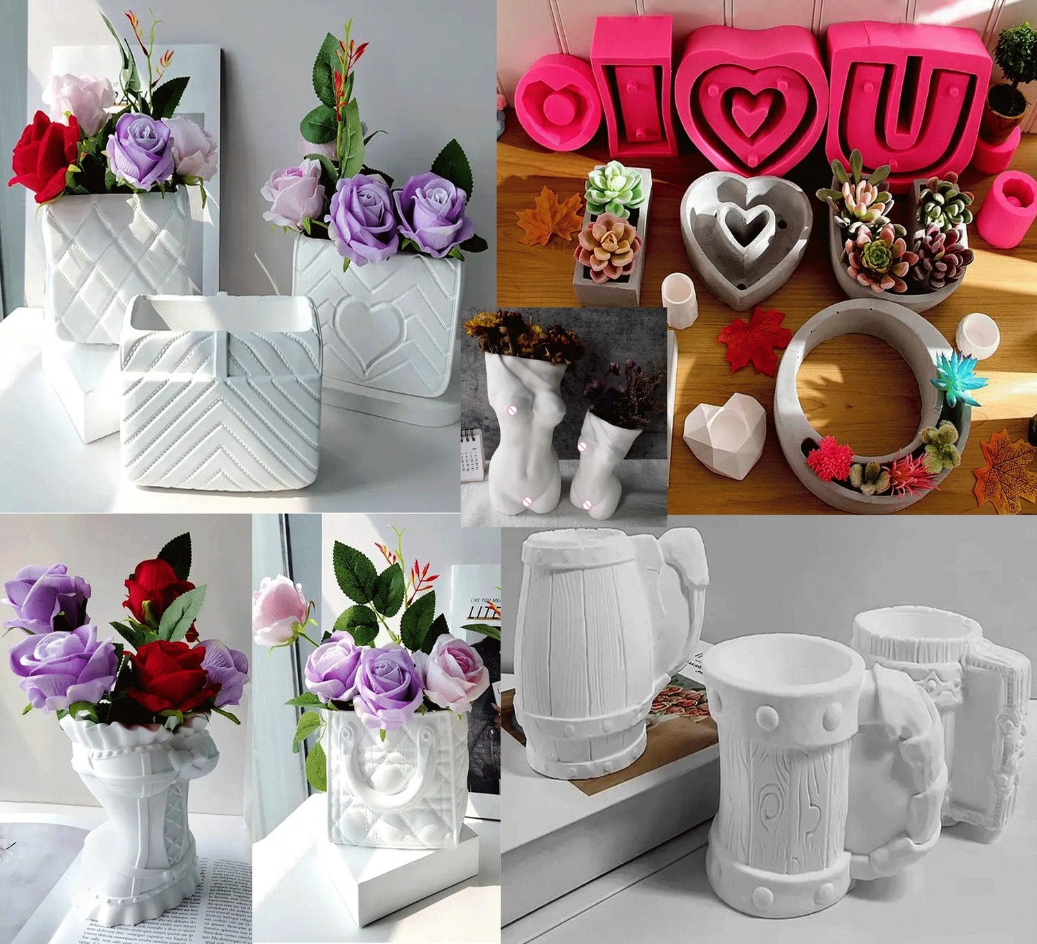 VASI BOTTIGLIE FIORI. stampi in silicone