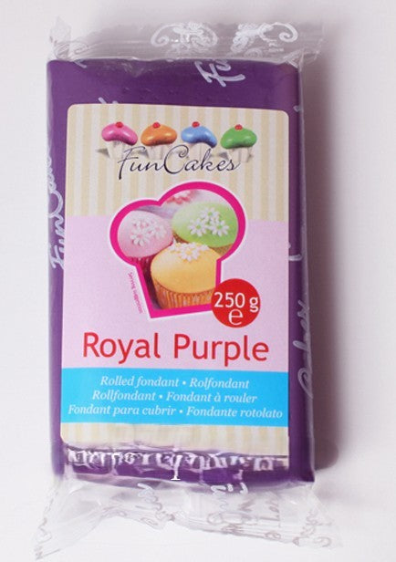 Purple. FunCakes Sugar Paste. 250g. Royal Purple. Gluten-Free and Kosher.