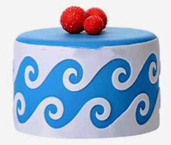 Onda del Mare. Stampo in silicone per decorazioni a rilievo. Modecor.