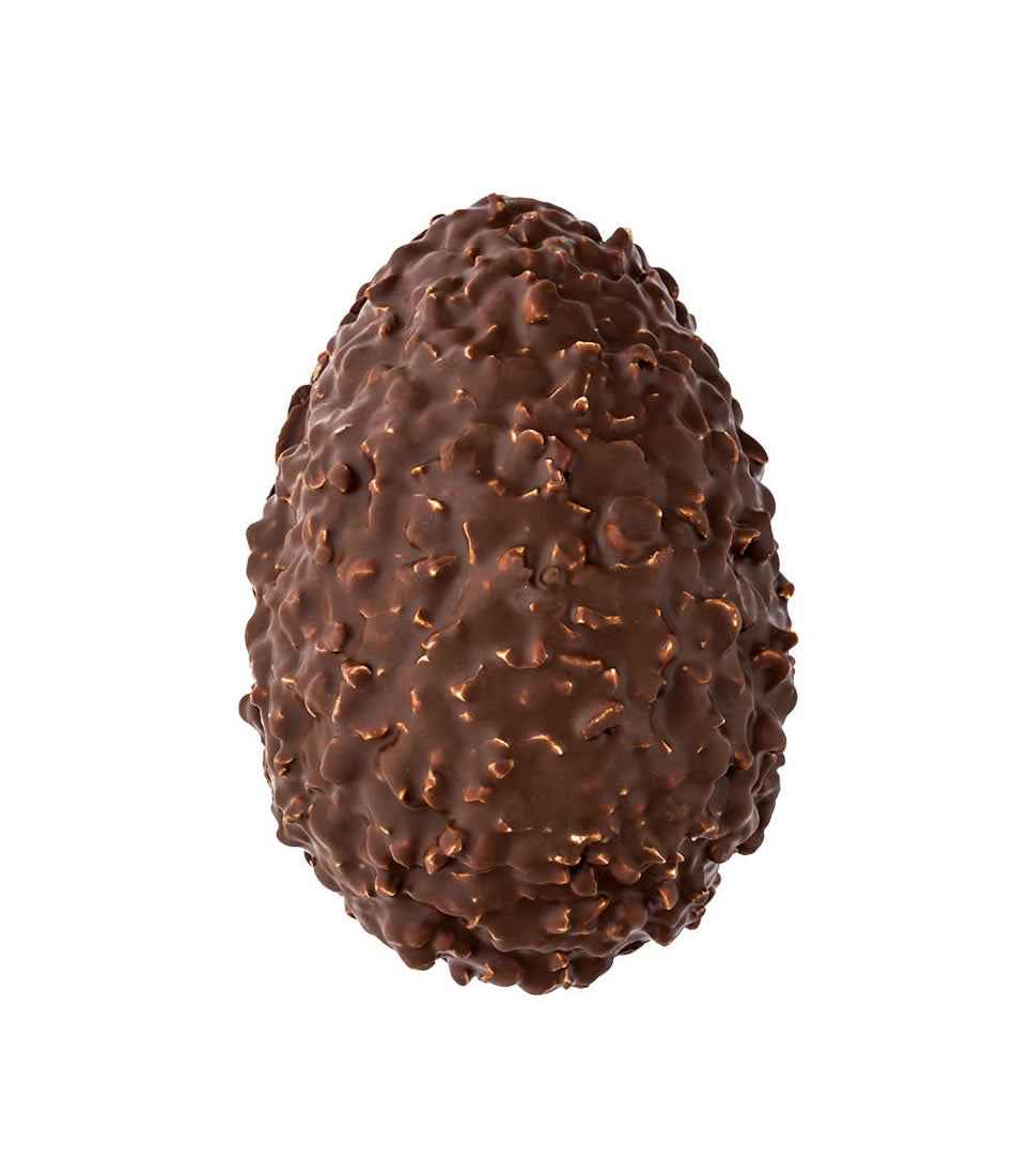 Uovo di Pasqua Artigianale granellato NOCCIOLE e GLASSATO di cioccolato a scelta