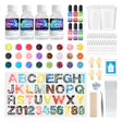 Kit di avviamento in resina Resiners® con alfabeto per principianti. Kit completo con stampi.