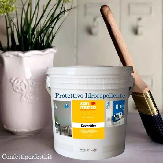 Decorfilm per Marmorina Diplast e Gesso ceramico. Protettivo Idrorepellente all'Acqua