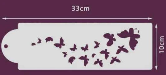 39 Farfalle volanti. Stencil in policarbonato