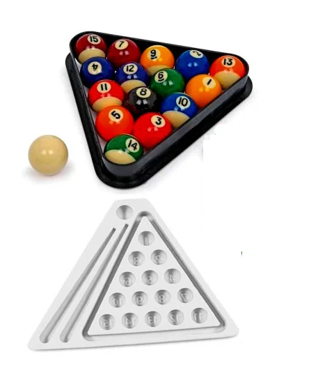 Biliardo con Triangolo Palle numerate. Grande Stampo in silicone