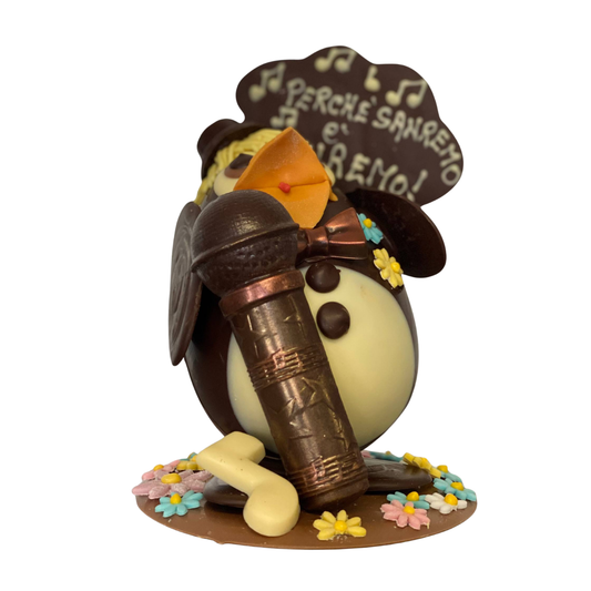 UOVO DI PASQUA PINGUINO “IL CANTANTE”