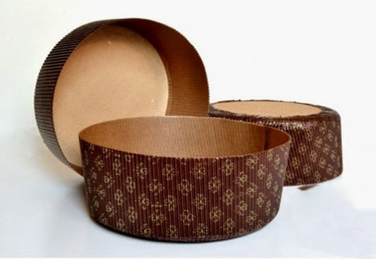 Stampo BASSO per Panettone Monouso da 500 -750 gr. / 1 - 2 - 3 e 5 Kg. Carta rinforzata