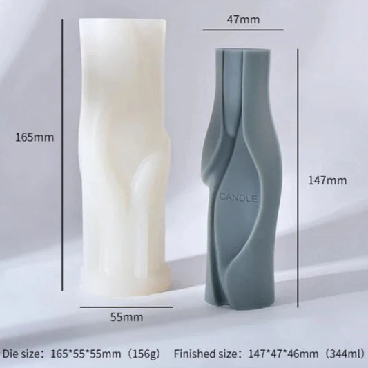 Vaso Alto Artistico a Spirale di 14.7 cm. Stampo in silicone anche per Candele - WORLD PRODUCTS SHOP