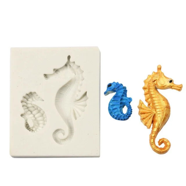 Cavalluccio di Mare. Stampi in silicone di 2 forme