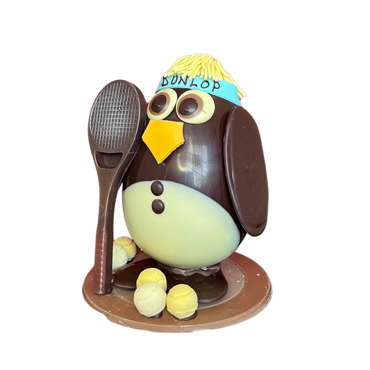 UOVO DI PASQUA " PINGUINO IL TENNISTA "