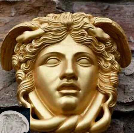 Medusa. Griffe Versace. Stampo di 7 x 6 cm in silicone