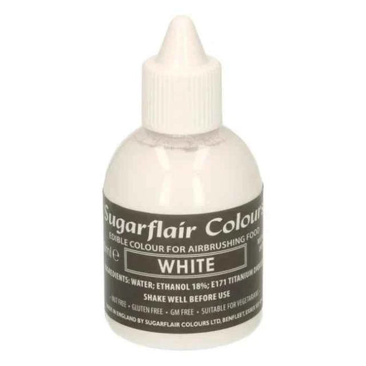 Bianco 60 ml. Colorante liquido anche per Aerografo. Sugarflair