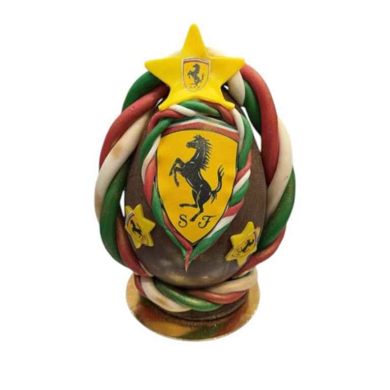 Uovo di Pasqua Artigianale personalizzato FERRARI farcito da 1,3kg