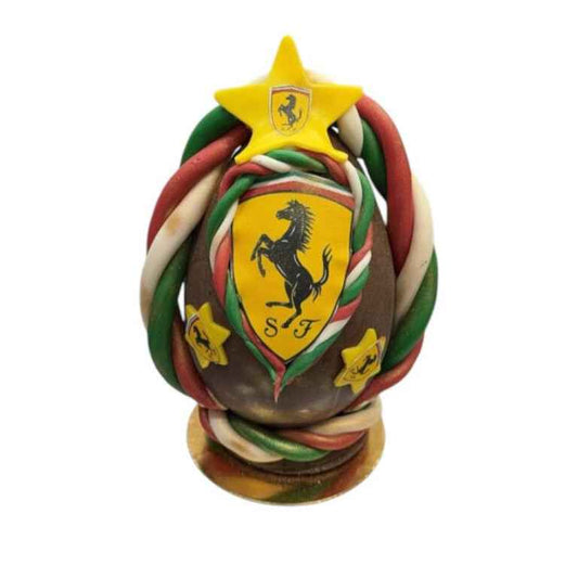 Uovo di Pasqua Artigianale personalizzato FERRARI farcito da 1,3kg
