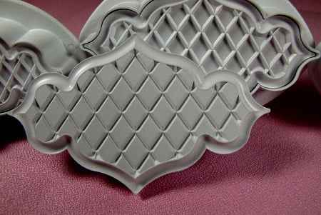 Placca Trapunta Cornice. Set 2 Stampi espulsione Tagliapasta