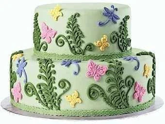 Bosco Felci e Farfalle. Stampo in silicone con 11 motivi più 2 bordure.