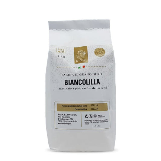 Biancolilla Farina di grano Antico duro macinata a Pietra. Per panificazione e prodotti da forno