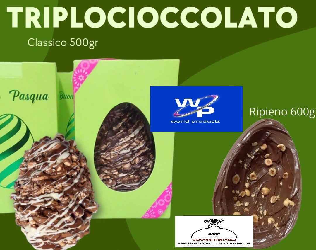 Uovo triplo Nocciolato – mandorlato farcito