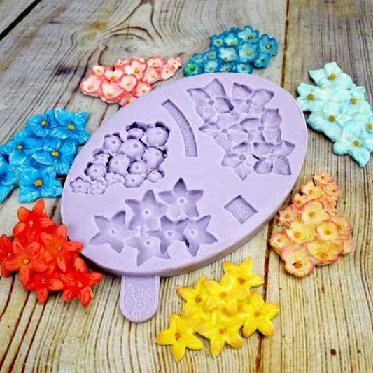 Fantastico Stampo in silicone di 4 Fiori.Originale Karen Davies.