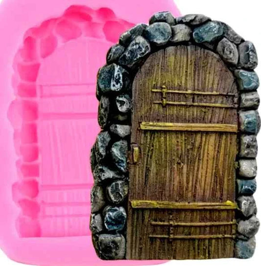 Porta o Portone in Pietra e Legno. Grande Stampo in silicone