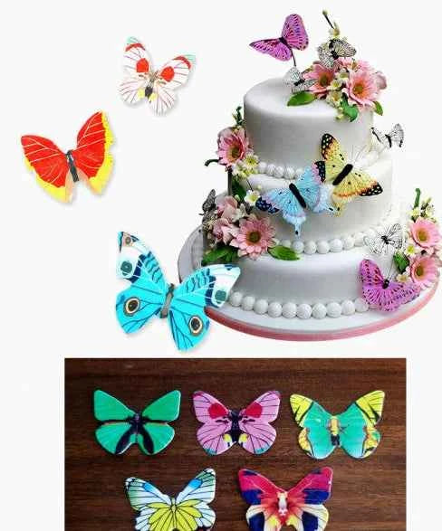 Farfalle decorate. Stampo in silicone in 6 dimensioni